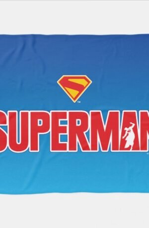 Classic Superman Bold Logo Baby Blanket