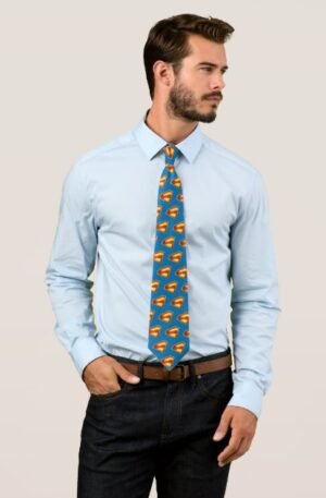 Superman Golden S Shield Brilliance Neck Tie