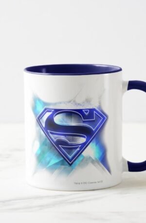 Superman Stylized | Blue White Crystal Logo Mug
