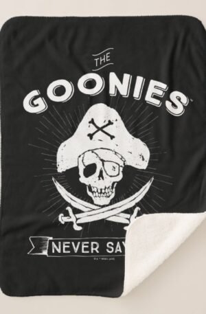 The Goonies "Never Say Die" Pirate Badge Sherpa Blanket