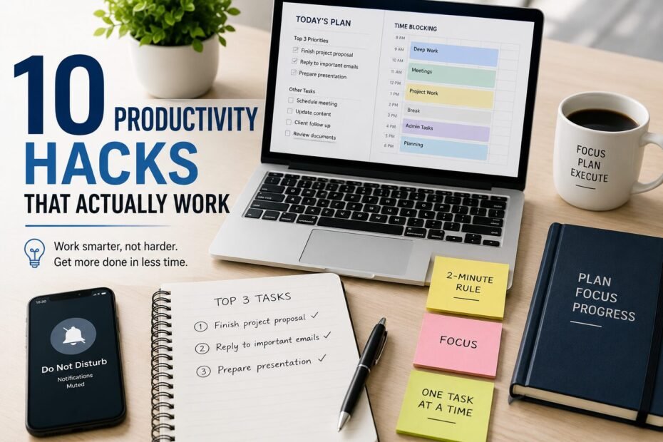 10 Productivity Hacks Featured image