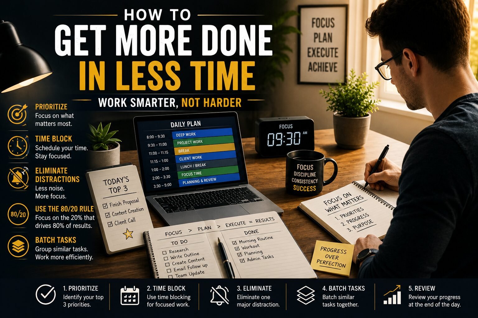 How to get more done in less time Featured image