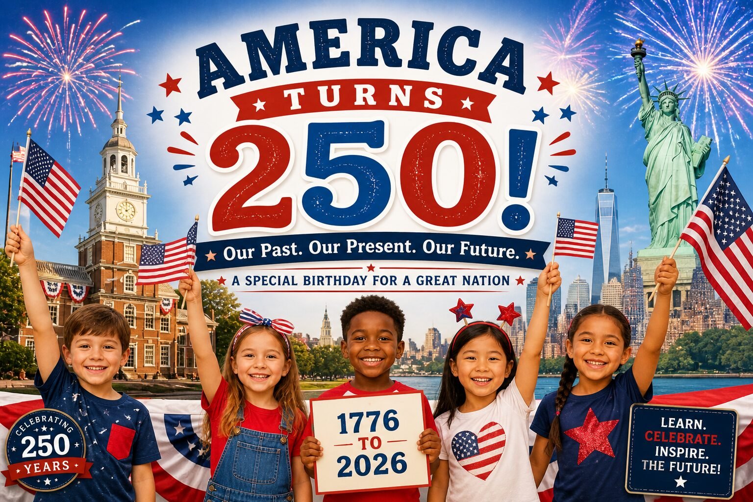 Kids and 250 birthday featured image