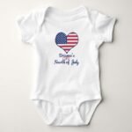 Baby First Fourth of July Bodysuit