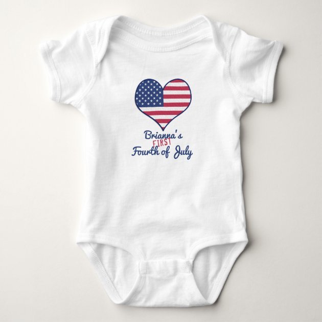 Baby First Fourth of July Bodysuit