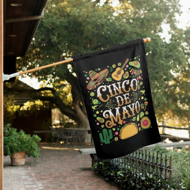 Cinco De Mayo House Flag