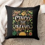 Cinco De Mayo Elements Throw Pillow Cinco De Mayo Throw Pillow