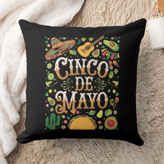 Cinco De Mayo Throw Pillow