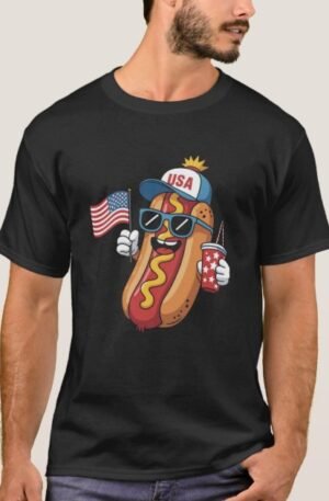 Funny Fourth of July Hot Dog Shirt