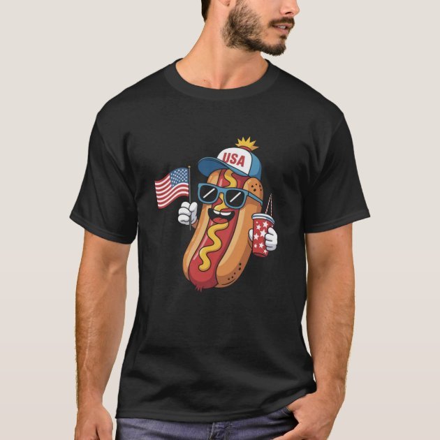 Funny Fourth of July Hot Dog Shirt