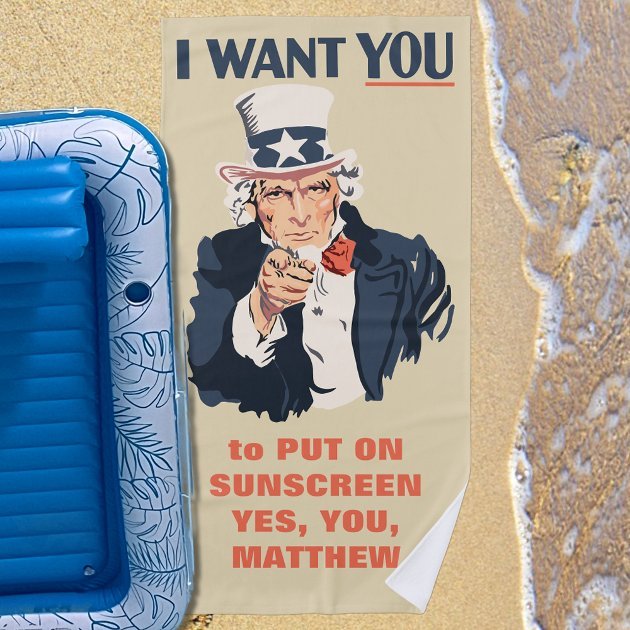 Funny Uncle Sam Towel