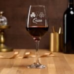Irish Shamrock Personalized Name Wine Glass Irish Wine Glass