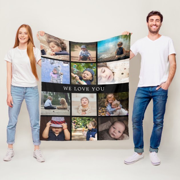 keepsake_mom_grandma_12_photos_mothers_day_medium_fleece_blanket-