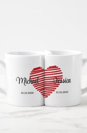 Red Heart Personalized Mug