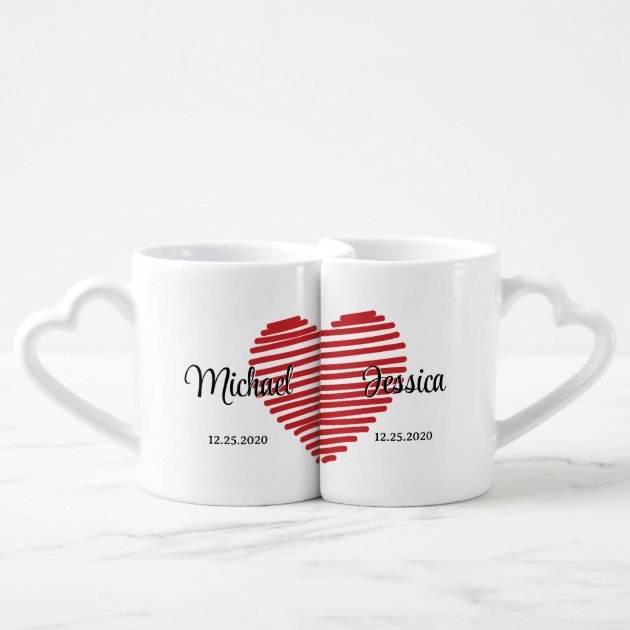 Red Heart Personalized Mug