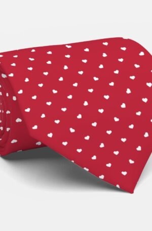 Small Hearts Valentines day Necktie