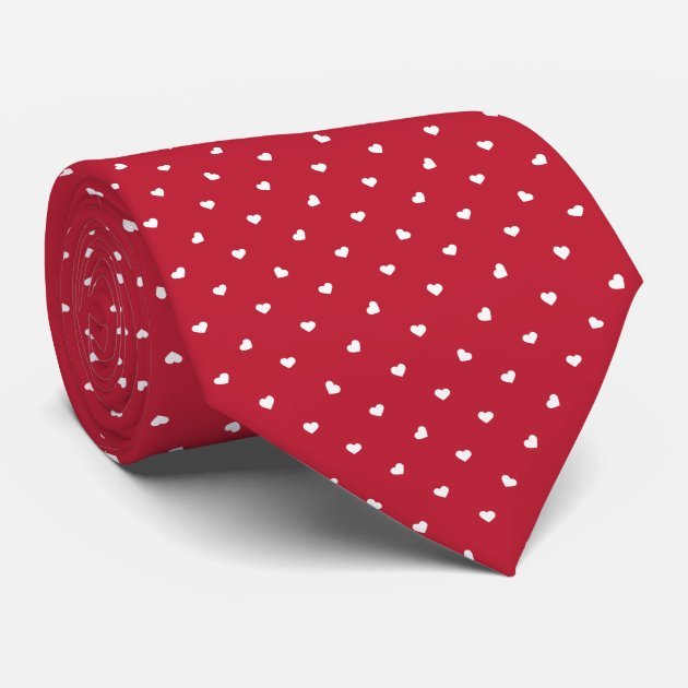 Small Hearts Valentines day Necktie