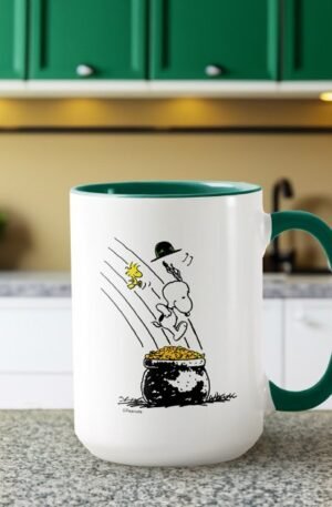 Snoopy Jumping into a Pot of Gold Mug
