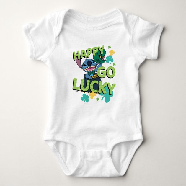 Stitch St Patricks Day Baby Bodysuit