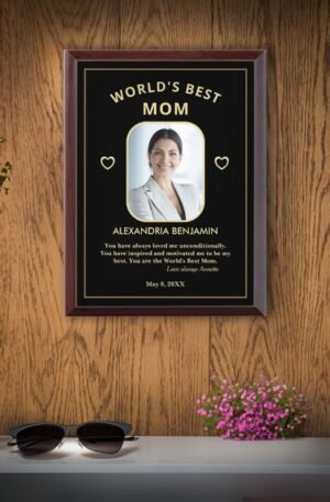 Worlds Best Mom Award plaque