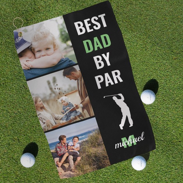 best_dad_by_par_photo_monogram_fathers_day_gift_golf_towel