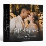 Best Day Ever Script Wedding Photo Album Binder best_day_ever_script_wedding_photo_album_binder