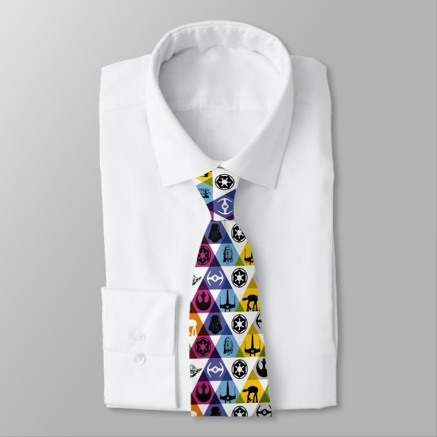 colorful_star_wars_geometric_pattern_neck_tie