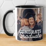 Congrats Graduate Custom Photo Mug congrats_graduate_modern_simple_custom_photo_mug