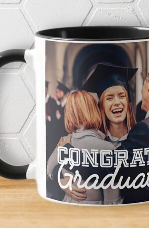congrats_graduate_modern_simple_custom_photo_mug