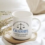Custom Law School Graduation Coffee Mug custom_blue_law_school_graduation_gift_coffee_mug