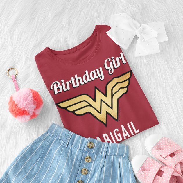 custom_wonder_woman_golden_logo_birthday_t_shirt