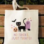 Halloween No Tricks Just Treats Tote Bag cute_pastel_halloween_no_tricks_just_treats_tote_bag