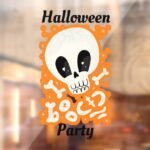 Skull Halloween Party Window Cling cute_skull_halloween_party_window_cling