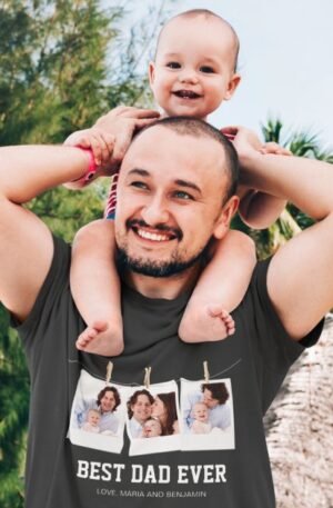 fathers_day_best_dad_ever_3_photo_collage_t_shirt