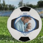 First Father's Day Photo Personalized Soccer Ball First Fathers day Personalized Soccer Ball