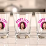 21st Birthday CUSTOM Shot Glass fun_21st_birthday_custom_text_photo_shot_glass