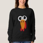 Funny Thanksgiving Turkey Face Sweatshirt funny_thanksgiving_turkey_face_apparel_turkey_kid_sweatshirt