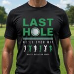 Golf Bachelor Party Last Hole He'll Ever Hit Black T-Shirt golf_bachelor_party_last_hole_hell_ever_hit_black_t_shirt