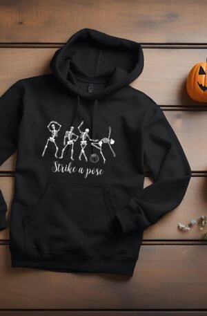 halloween_dancing_skeleton_customize_funny_text_hoodie