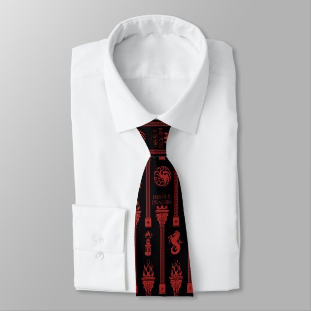 house_of_the_dragon_crest_pattern_neck_tie