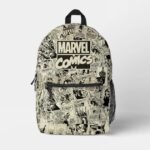 Marvel Comics Pages Pattern Printed Backpack marvel_comics_pages_pattern_printed_backpack