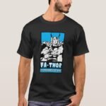 Marvel Fa Thor Mightiest Of Dads Retro Poster T-Shirt marvel_fa_thor_mightiest_of_dads_retro_poster_fath_t_shirt