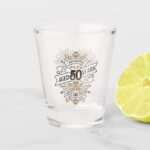 Mens Funny Whiskey 50th Birthday Shot Glass mens_funny_whiskey_50th_birthday_shot_glass