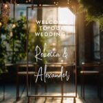 Script Couples Names Wedding Window Cling modern_white_script_couples_names_wedding_welcome_window_cling