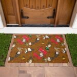 Happy Thanksgiving Pattern Doormat Peanuts Happy Thanksgiving Doormat