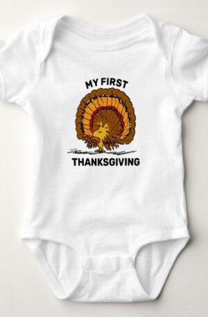 Peanuts my First Thanksgiving Baby Bodysuit