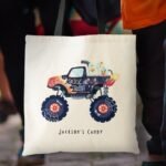 Monster Truck Trick or Treat Tote Bag personalized_monster_truck_trick_or_treat_tote_bag