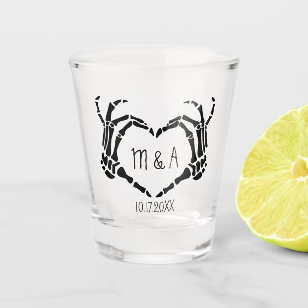 skeleton_hands_heart_shape_custom_wedding_shot_glass