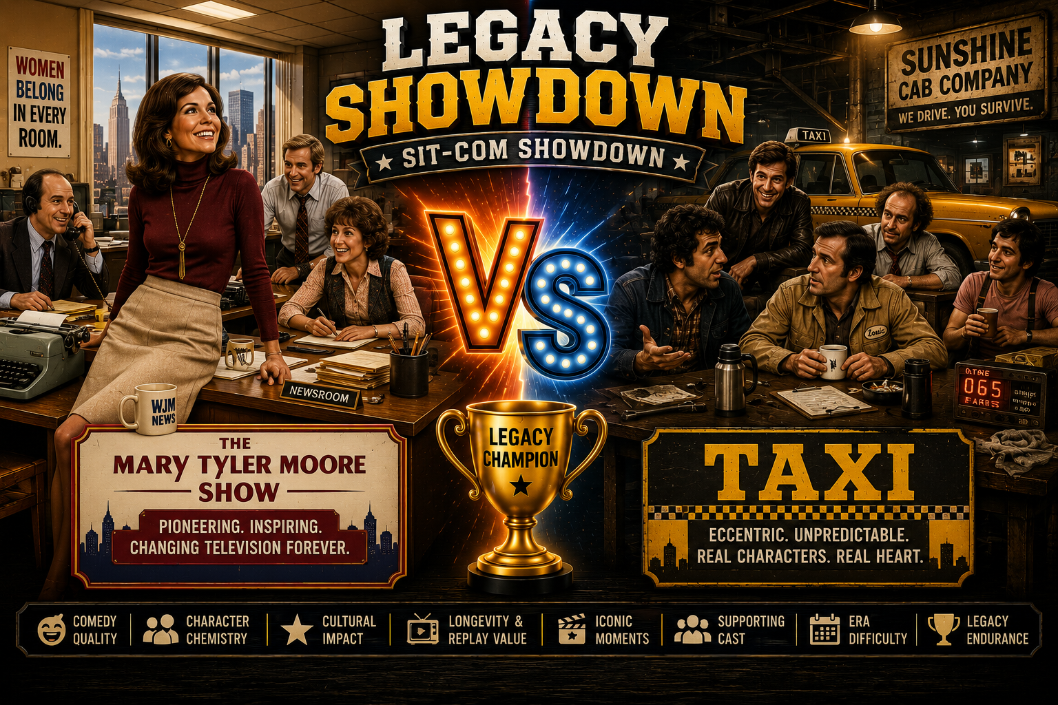 SitCom Showdown The Mary Tyler Moore Show vs. Taxi featured image