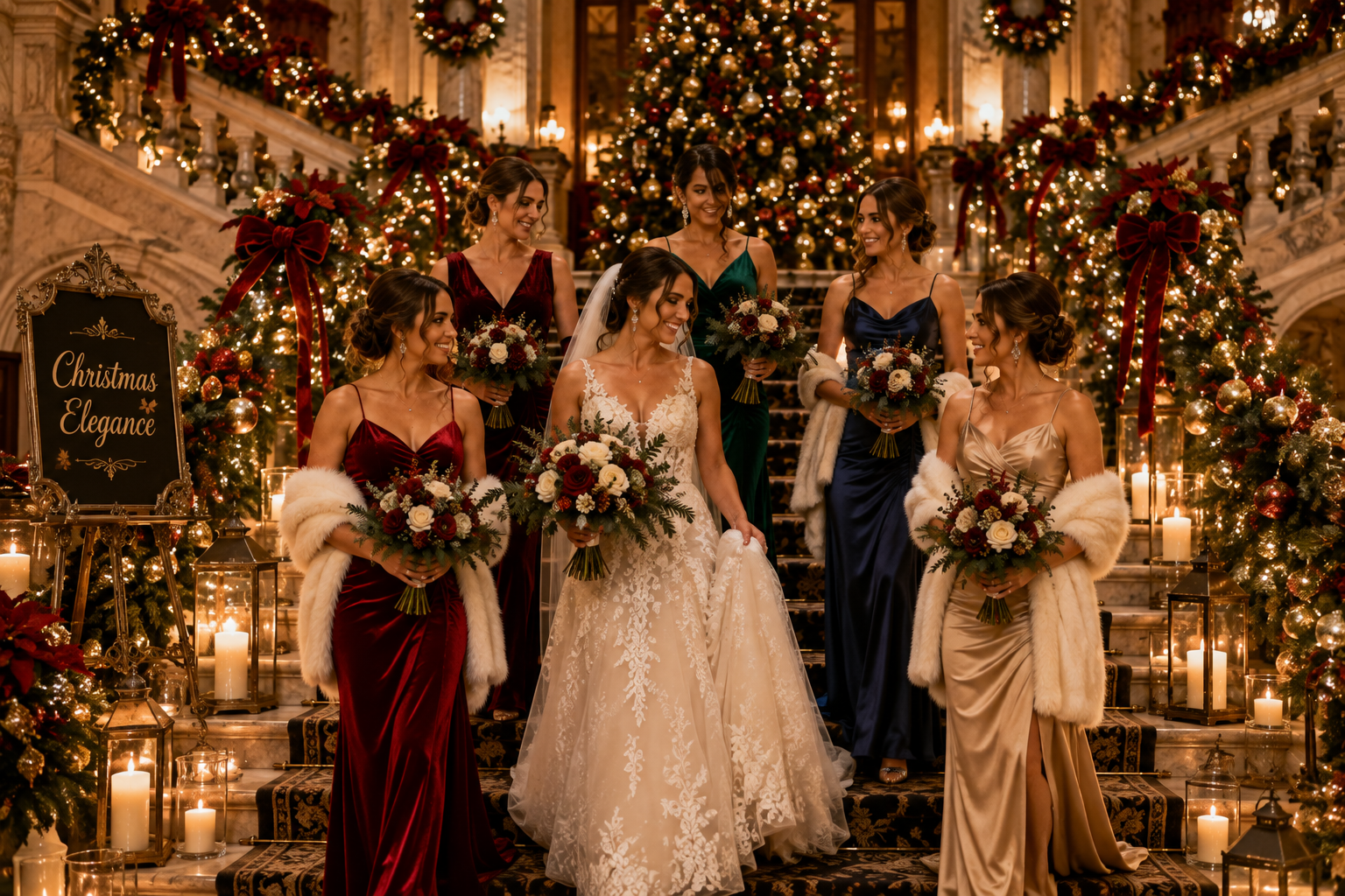 Christmas Bridesmaid Dresses Featured Image